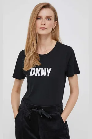 DKNY Bavlněné tričko barva, W3276CNA