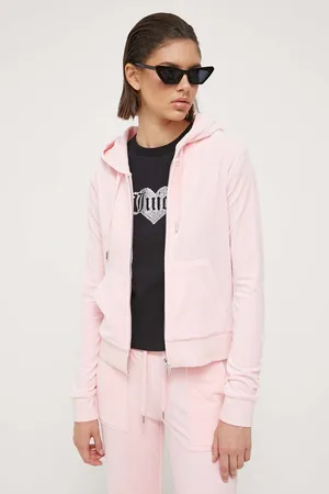 Juicy Couture Mikina Robertson dámská, barva, s kapucí, hladká