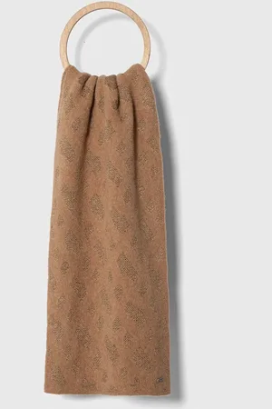 HUGO BOSS Šátek z vlněné směsi barva, vzorovaný