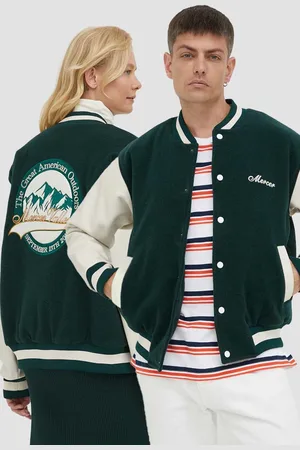 The Mercer Vlněná bomber bunda barva, přechodná