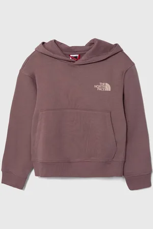 The North Face Dětská mikina G VERTICAL LINE HOODIE barva, s kapucí, s potiskem