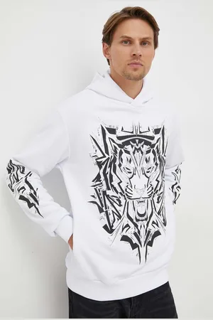 Philipp Plein Mikina pánská, barva, s kapucí, s potiskem