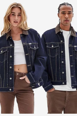 Guess Bavlněná džínová bunda Deer Denim tmavomodrá barva, přechodná, M2BG71.D4DP2-GODR