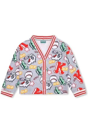 Kenzo Dětský bavlněný kardigan barva