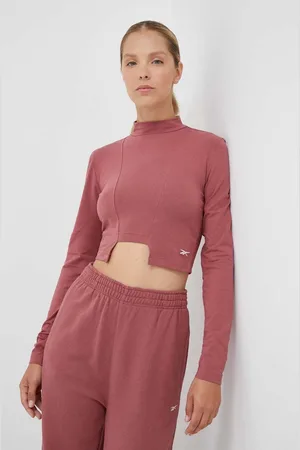 Reebok Tričko s dlouhým rukávem barva, s pologolfem