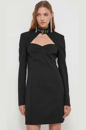 Moschino Šaty z vlněné směsi barva, mini