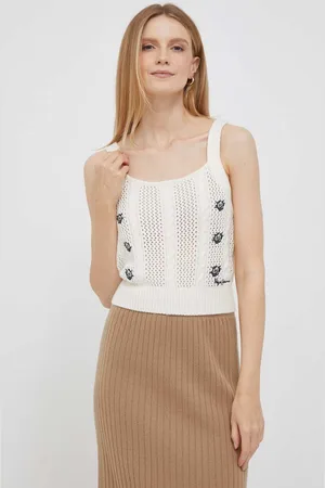 Pepe Jeans Top s příměsí vlny Emalynn barva