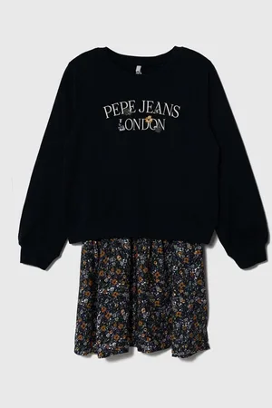 Pepe Jeans Dívčí šaty tmavomodrá barva, mini