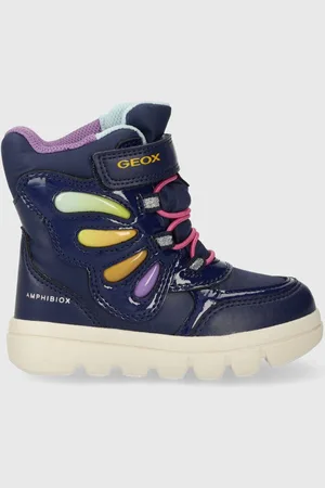 Geox Dětské boty J36HWA 054FU J WILLABOOM tmavomodrá barva