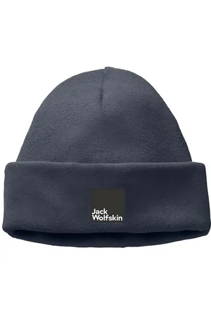Jack Wolfskin Dětska čepice SPIRIT FLEECE BEANIE tmavomodrá barva, z tenké pleteniny