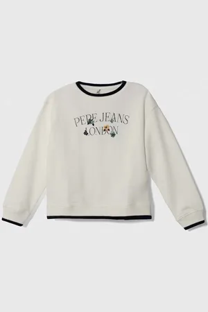 Pepe Jeans Dětská bavlněná mikina barva, s potiskem