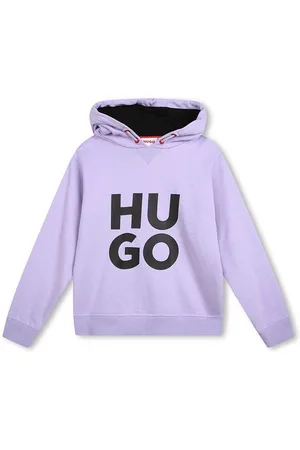 HUGO BOSS Dětská mikina barva, s kapucí, s potiskem