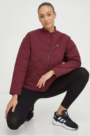 New Balance Bunda dámská, vínová barva, přechodná, oversize