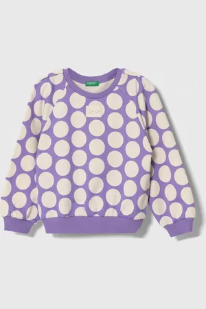 Benetton Dětská bavlněná mikina barva, vzorovaná
