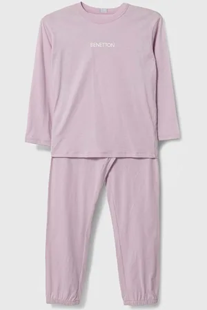 Benetton Dětské bavlněné pyžamo barva, s potiskem