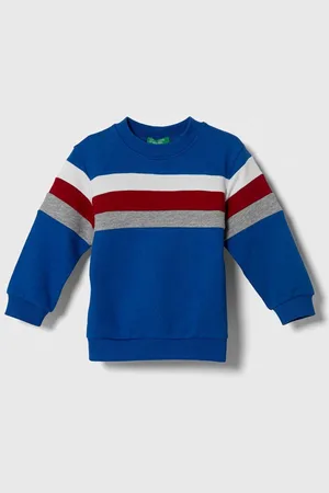 Benetton Dětská bavlněná mikina vzorovaná