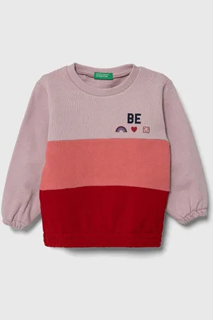 Benetton Dětská bavlněná mikina barva, vzorovaná