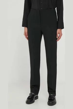 Emporio Armani Kalhoty dámské, barva, jednoduché, medium waist