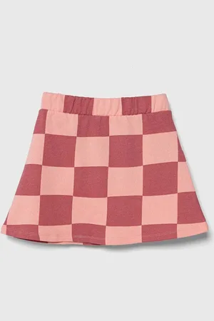 Benetton Dětská bavlněná sukně barva, mini