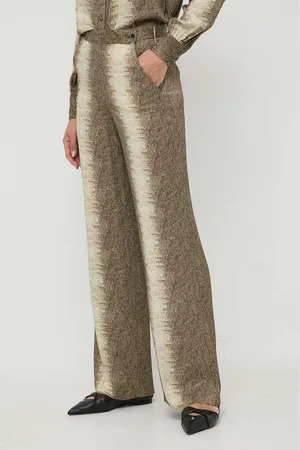 Twin-Set Kalhoty dámské, barva, jednoduché, high waist