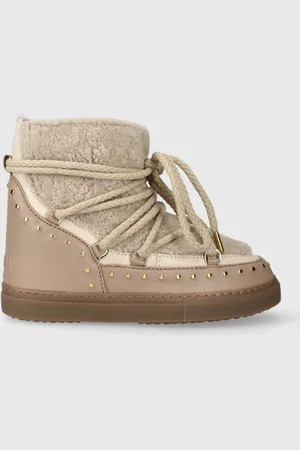 INUIKII Kožené sněhule Curly Rock Wedge barva, 75103-076