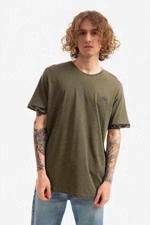 Alpha Industries Bavlněné tričko barva, 106509.634-green