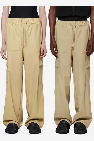 Rains Nepromokavé kalhoty 18990 SAND barva, high waist, 18990-SAND.