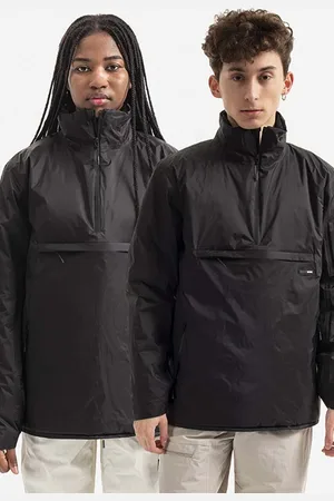 Rains Bunda Padded Nylon Anorak 15490 BLACK barva, přechodná