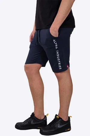 Alpha Industries Kraťasy Al Sweat pánské, tmavomodrá barva, 116365.07-navy