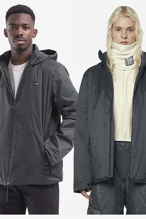 Rains Bunda Padded Nylon Jacket 15470 SLATE barva, přechodná, oversize