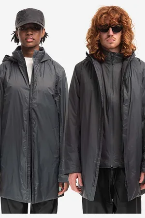 Rains Bunda Padded Nylon Coat 15480 SLATE barva, přechodná