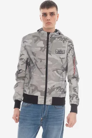 Alpha Industries Bunda MA-1 LW Hooded Refl. Camo 126138RC 125 barva, přechodná
