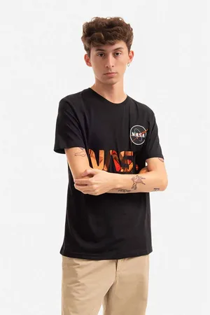 Alpha Industries Bavlněné tričko barva, s potiskem, 178501.209-black