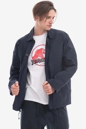 Universal Works Bavlněná bunda tmavomodrá barva, 28124.NAVY-NAVY