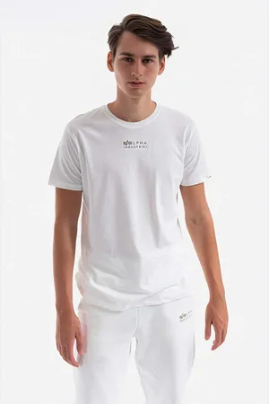 Alpha Industries Bavlněné tričko barva, s potiskem, 118529.626-white