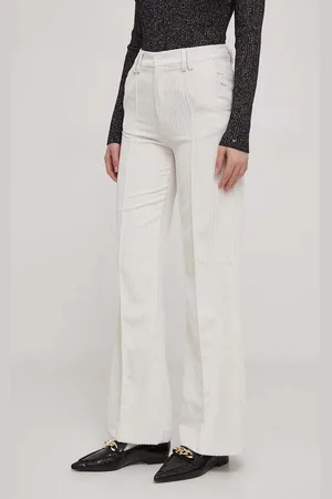 Benetton Kalhoty dámské, barva, jednoduché, high waist
