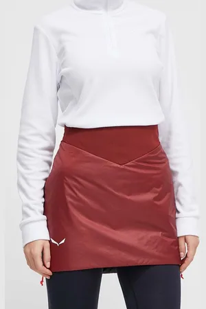 Salewa Sportovní sukně Sella TirolWool vínová barva, mini