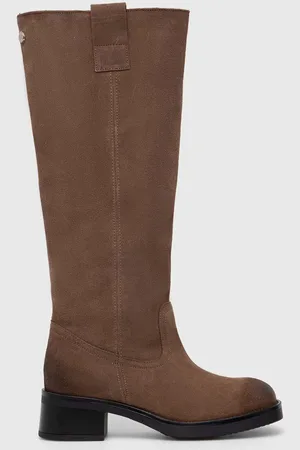 Steve Madden Semišové boty Banner dámské, barva, na plochém podpatku, SM11003092