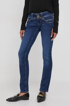 Pepe Jeans Džíny SLIM JEANS LW dámské, tmavomodrá barva, PL204586XW5