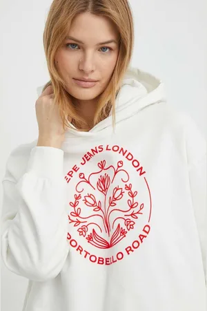 Pepe Jeans Bavlněná mikina HARIA dámská, barva, s kapucí, s aplikací, PL581399