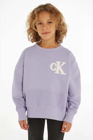 Calvin Klein Dětská bavlněná mikina barva, s aplikací