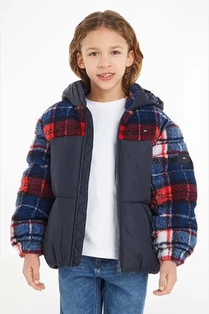 Tommy Hilfiger Dětská bunda tmavomodrá barva