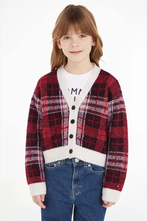 Tommy Hilfiger Dětský kardigan s příměsí vlny barva