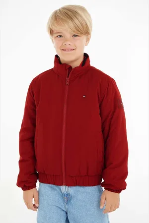 Tommy Hilfiger Dětská bunda vínová barva