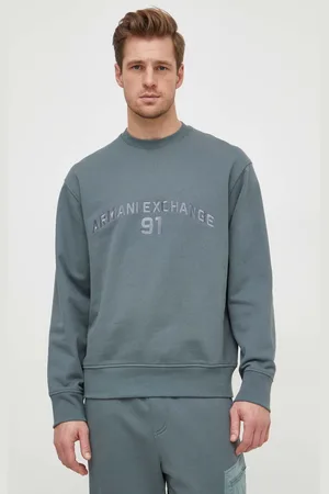 Armani Exchange Bavlněná mikina pánská, barva, s aplikací, 3DZMLK ZJ4XZ