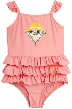 Mini Rodini Jednodílné dětské plavky Owl barva