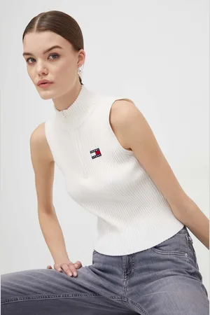 Tommy Hilfiger Top dámský, barva, s pologolfem, DW0DW17754