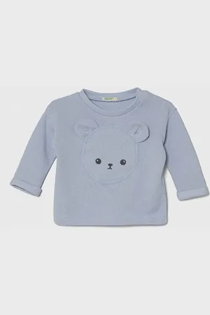 Benetton Dětská bavlněná mikina s aplikací