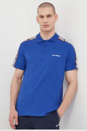 Karl Lagerfeld Bavlněné polo tričko s potiskem