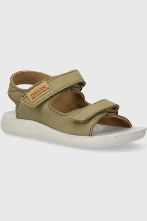 Geox Dětské nubukové sandály SANDAL LIGHTFLOPPY barva